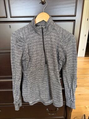 lululemon athletica Women's Heathered Gray Half-Zip Pullover